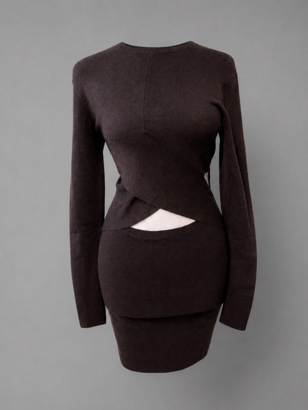 One Grey Day cut out sweater dress